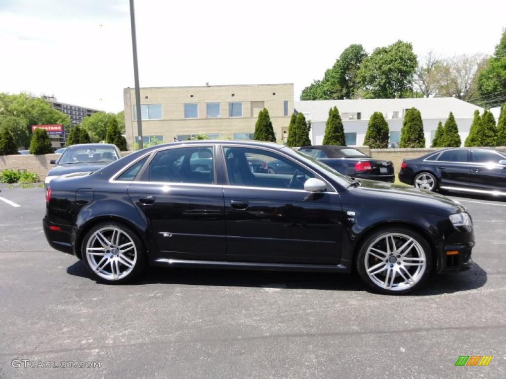 Phantom Black Pearl Effect 2007 Audi RS4 4.2 quattro Sedan Exterior Photo #49059167