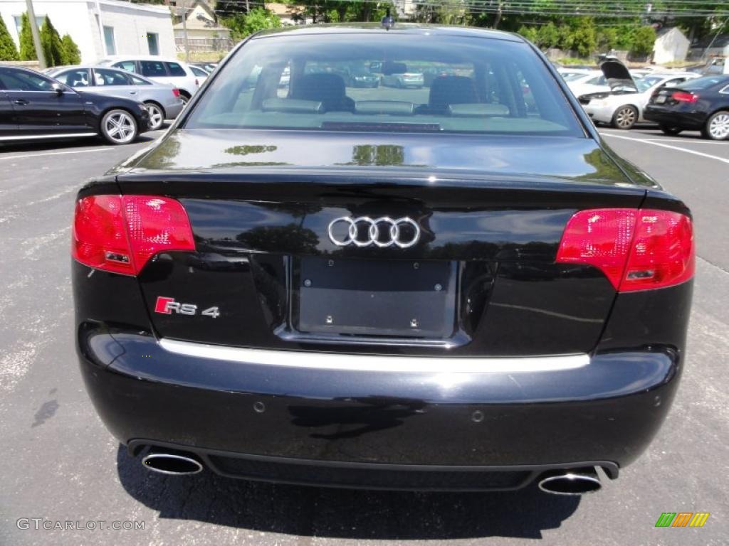 Phantom Black Pearl Effect 2007 Audi RS4 4.2 quattro Sedan Exterior Photo #49059197