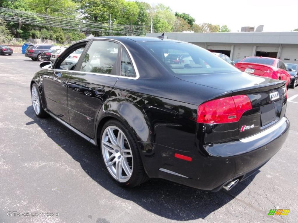 Phantom Black Pearl Effect 2007 Audi RS4 4.2 quattro Sedan Exterior Photo #49059212