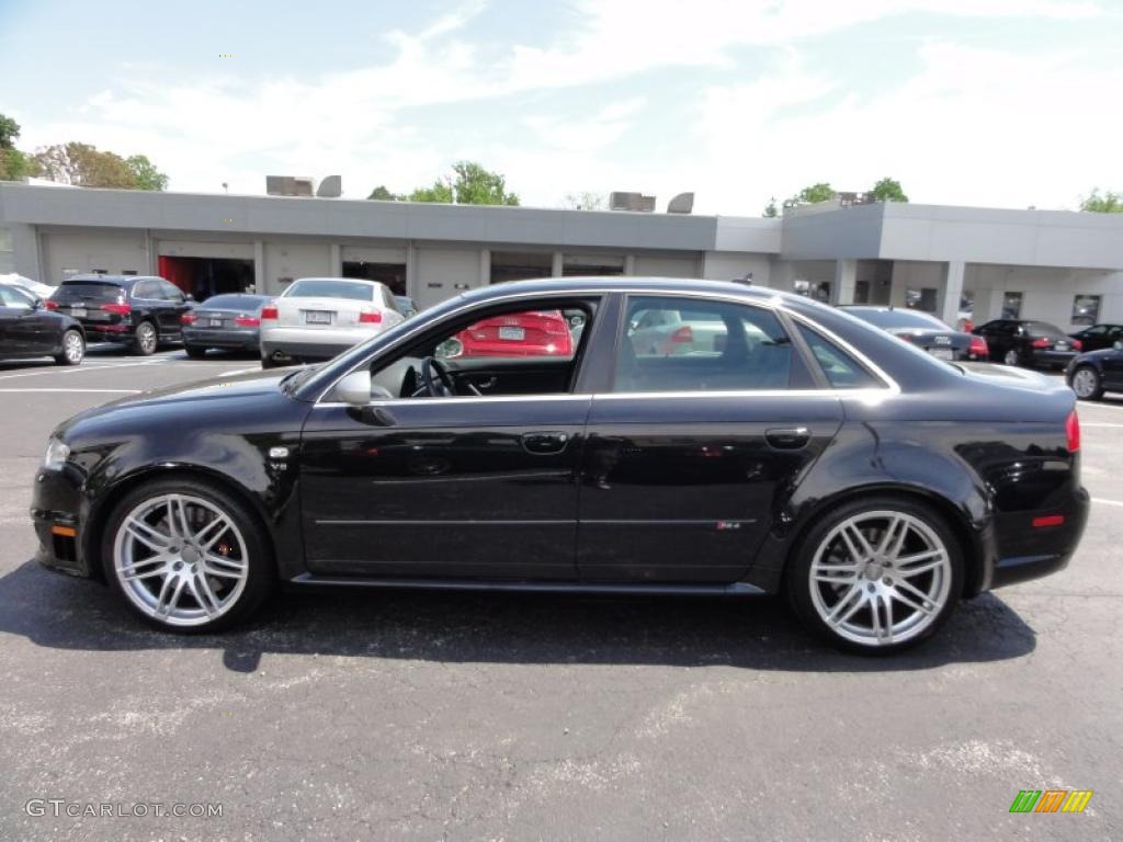 Phantom Black Pearl Effect 2007 Audi RS4 4.2 quattro Sedan Exterior Photo #49059227