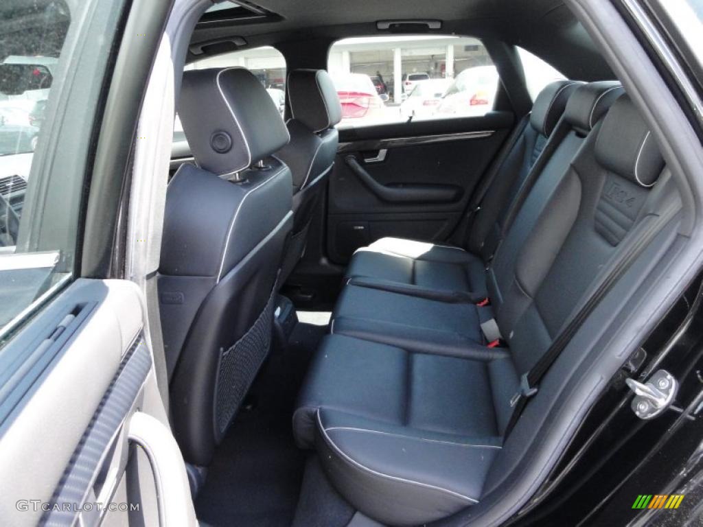 Black Interior 2007 Audi RS4 4.2 quattro Sedan Photo #49059425