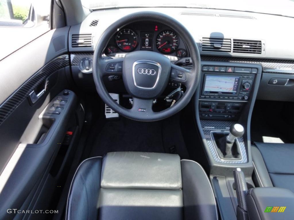 2007 Audi RS4 4.2 quattro Sedan Black Dashboard Photo #49059467