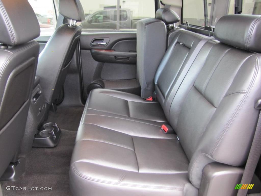 Ebony Interior 2009 Chevrolet Silverado 1500 LTZ Crew Cab 4x4 Photo #49059743