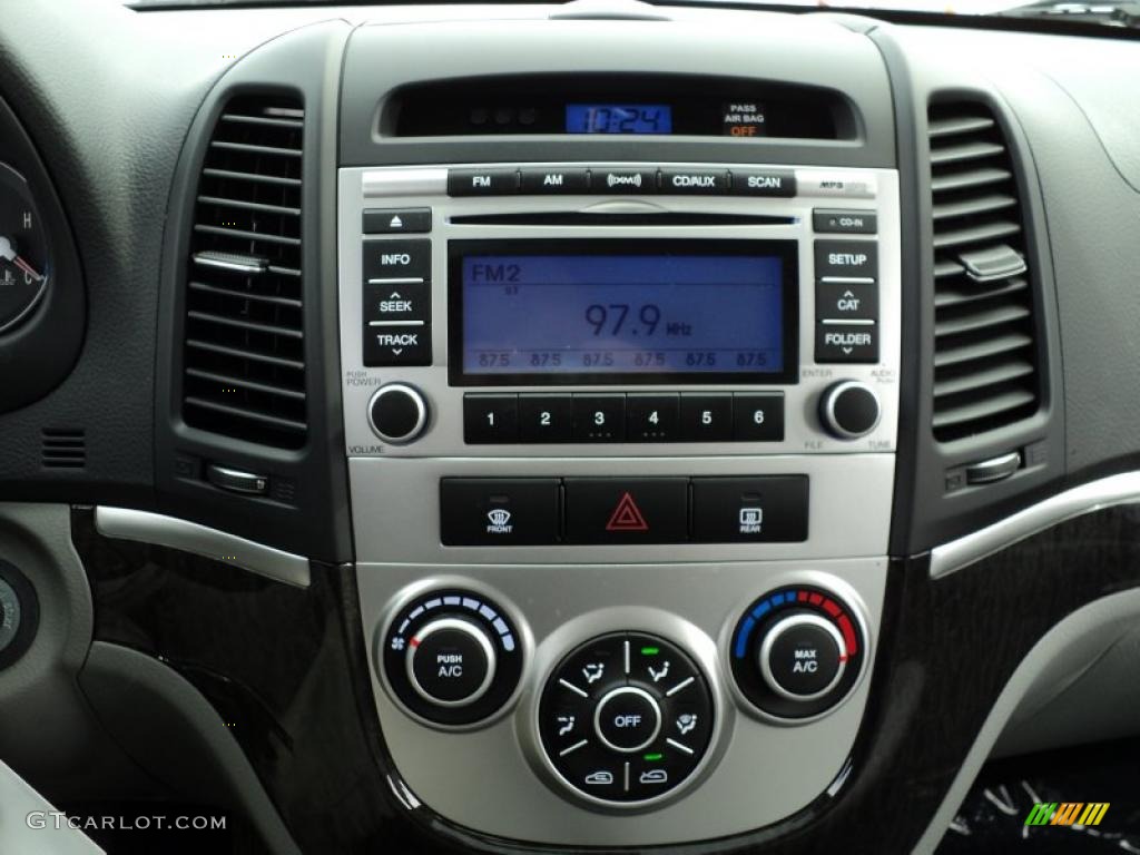 2009 Santa Fe GLS 4WD - Ebony Black / Gray photo #34