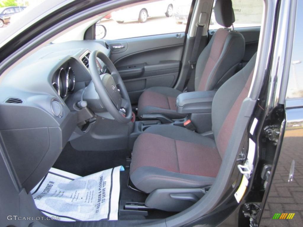 Dark Slate Gray/Red Interior 2011 Dodge Caliber Heat Photo #49062575