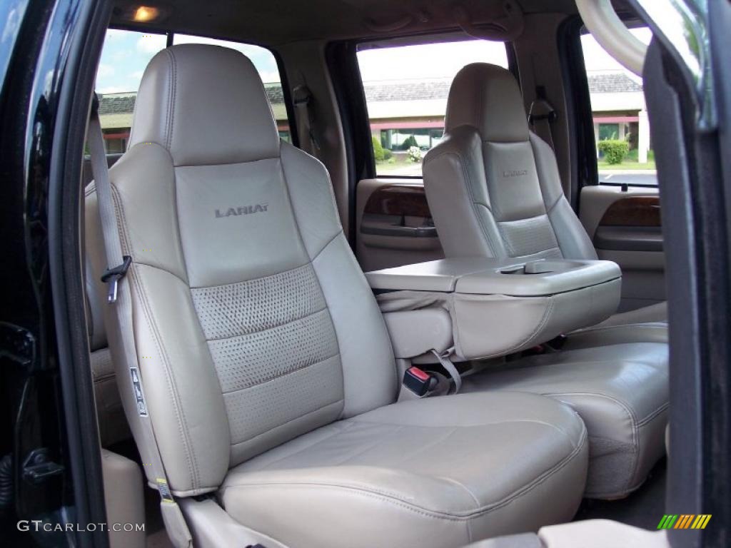 Medium Parchment Interior 2002 Ford F350 Super Duty Lariat Crew Cab 4x4 Photo #49063460