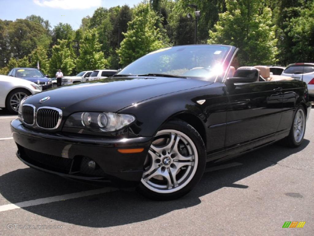 2004 3 Series 330i Convertible - Jet Black / Sand photo #1