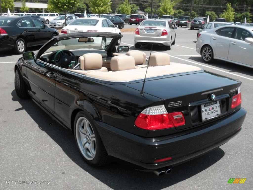 2004 3 Series 330i Convertible - Jet Black / Sand photo #2