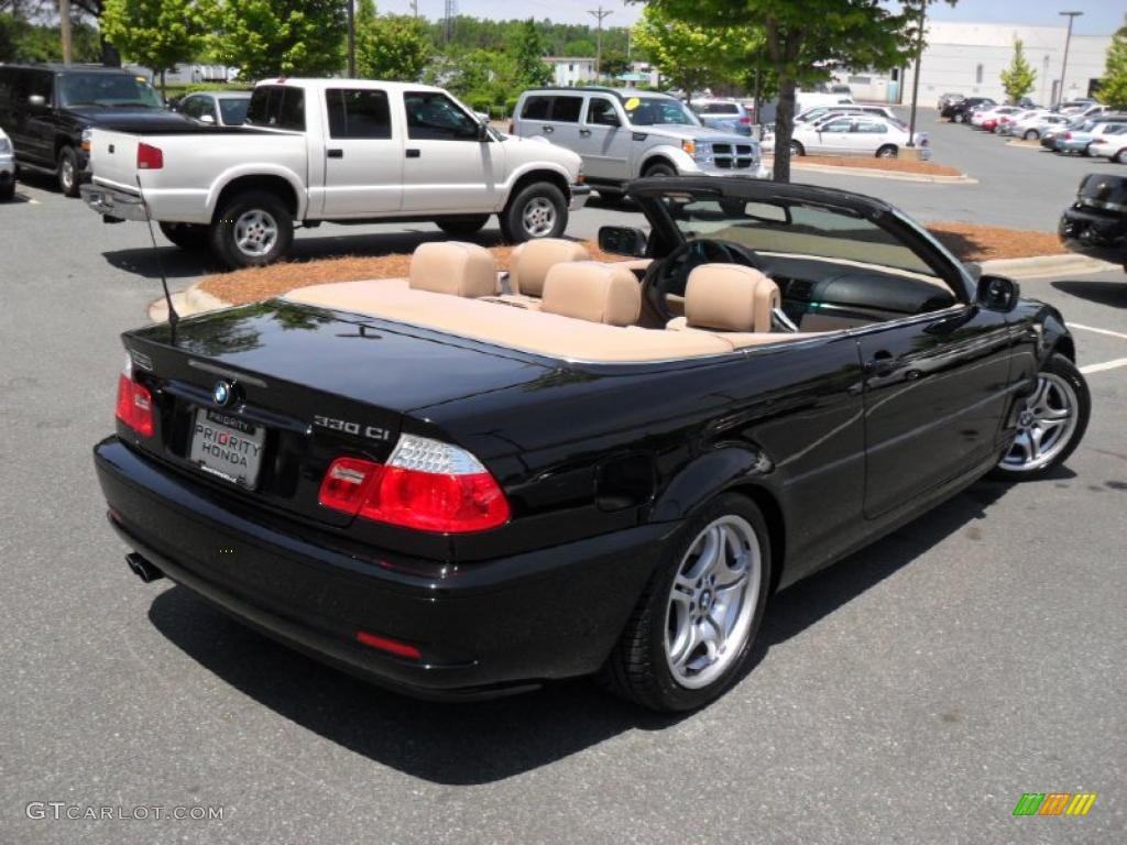 2004 3 Series 330i Convertible - Jet Black / Sand photo #4