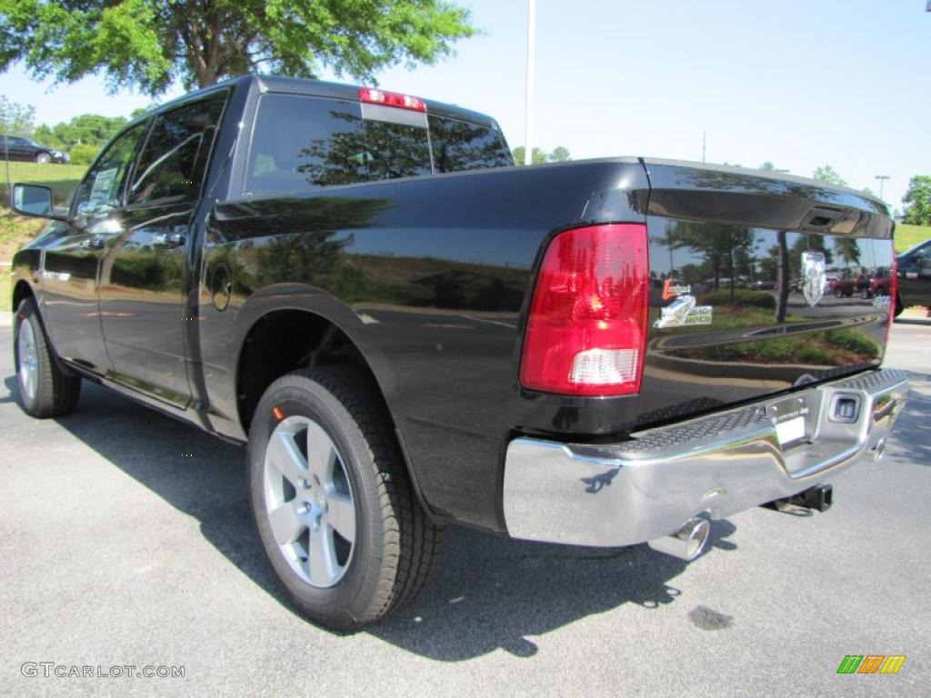 2011 Ram 1500 Sport Crew Cab 4x4 - Brilliant Black Crystal Pearl / Dark Slate Gray/Medium Graystone photo #2