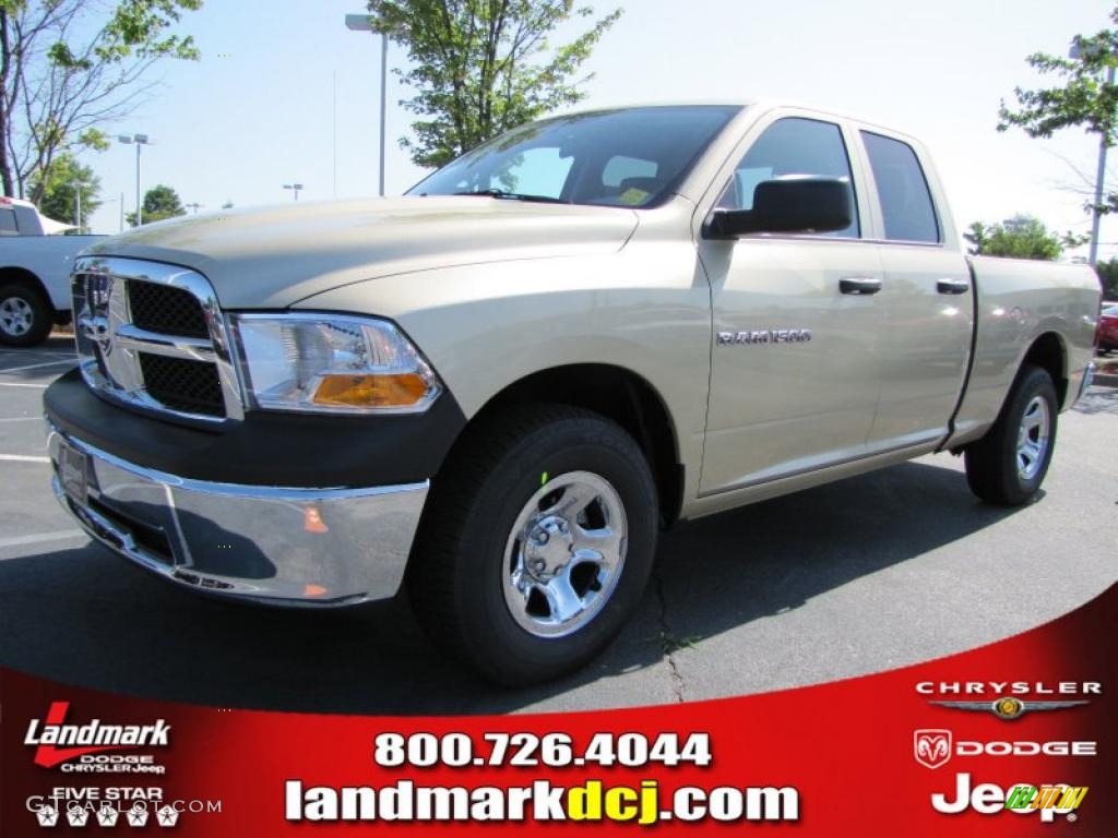 2011 Ram 1500 ST Quad Cab - White Gold / Dark Slate Gray/Medium Graystone photo #1