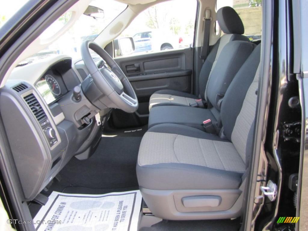 2011 Ram 1500 ST Quad Cab - Brilliant Black Crystal Pearl / Dark Slate Gray/Medium Graystone photo #6