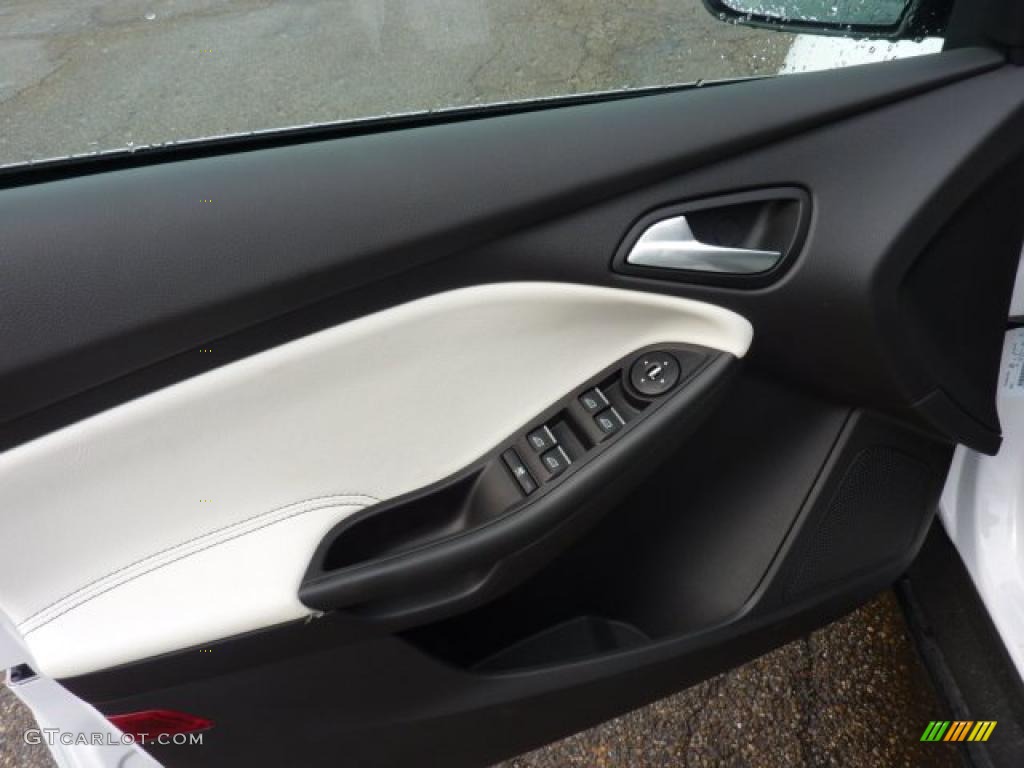 2012 Ford Focus SEL 5-Door Arctic White Leather Door Panel Photo #49065113