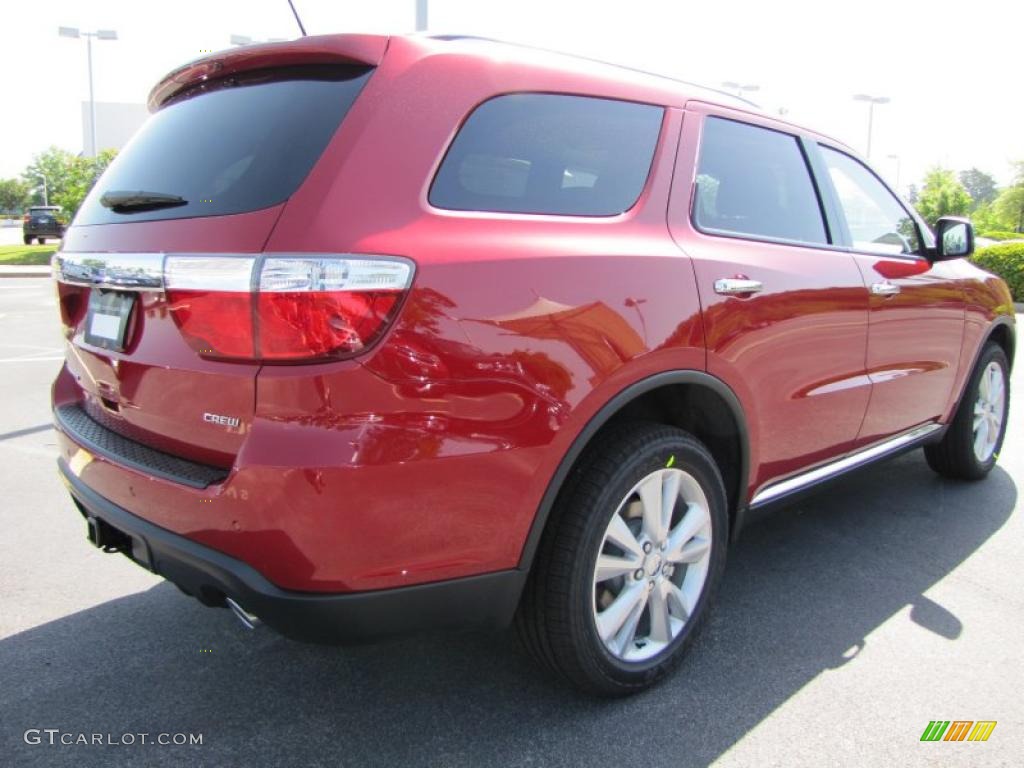 2011 Durango Crew Lux - Inferno Red Crystal Pearl / Black photo #3