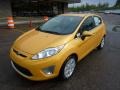 2011 Yellow Blaze Metallic Tri-Coat Ford Fiesta SES Hatchback  photo #8