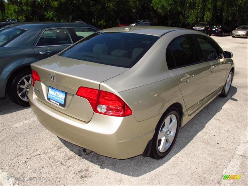 2008 Civic EX Sedan - Borrego Beige Metallic / Ivory photo #2