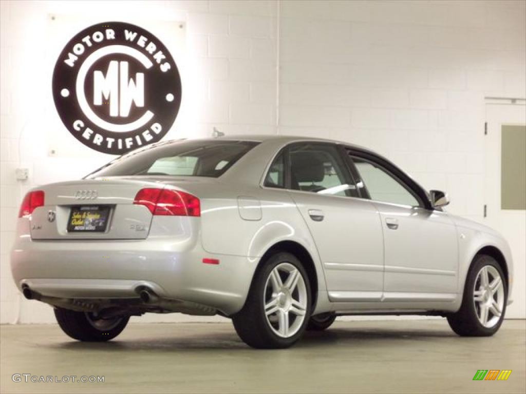 2008 A4 2.0T quattro S-Line Sedan - Light Silver Metallic / Black photo #8