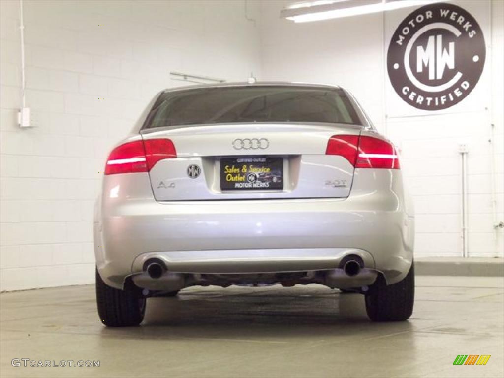 2008 A4 2.0T quattro S-Line Sedan - Light Silver Metallic / Black photo #9