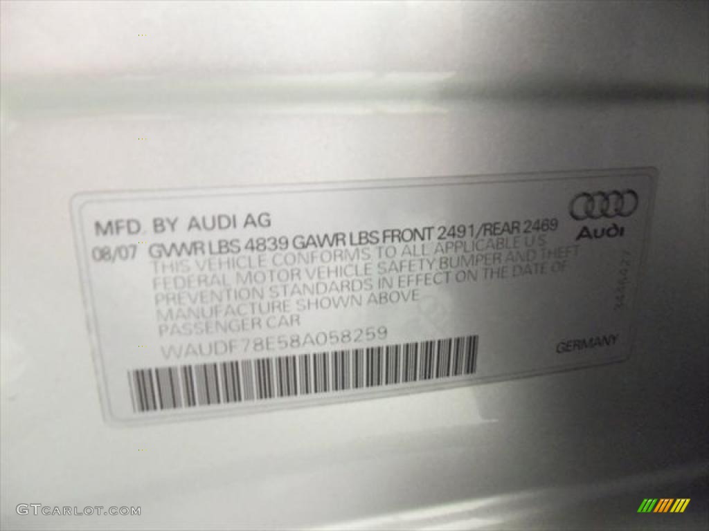 2008 A4 2.0T quattro S-Line Sedan - Light Silver Metallic / Black photo #14
