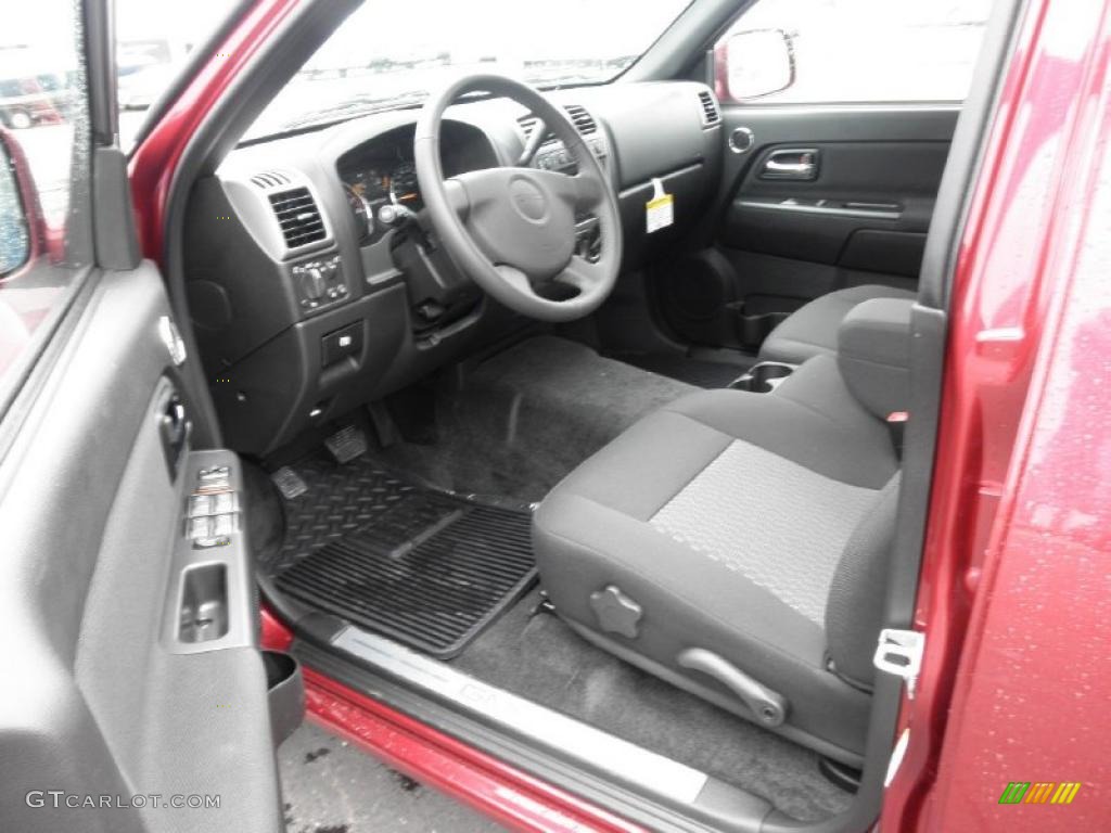 Ebony Interior 2011 GMC Canyon SLE Crew Cab 4x4 Photo #49071974
