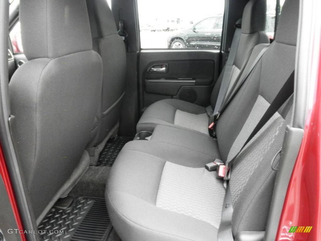 Ebony Interior 2011 GMC Canyon SLE Crew Cab 4x4 Photo #49072079
