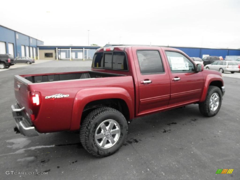 Merlot Jewel Red Metallic 2011 GMC Canyon SLE Crew Cab 4x4 Exterior Photo #49072202