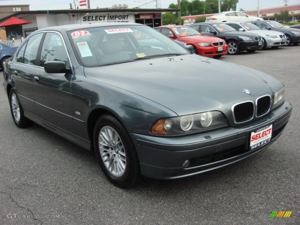 2003 5 Series 530i Sedan - Slate Green Metallic / Grey photo #8