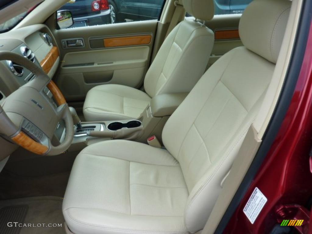 2008 MKZ Sedan - Vivid Red Metallic / Sand photo #8