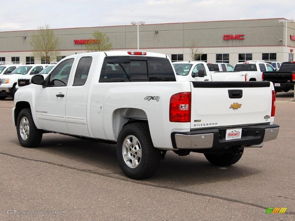 2009 Silverado 1500 LT Extended Cab 4x4 - Summit White / Ebony photo #4