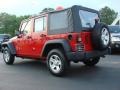 2009 Flame Red Jeep Wrangler Unlimited X  photo #4