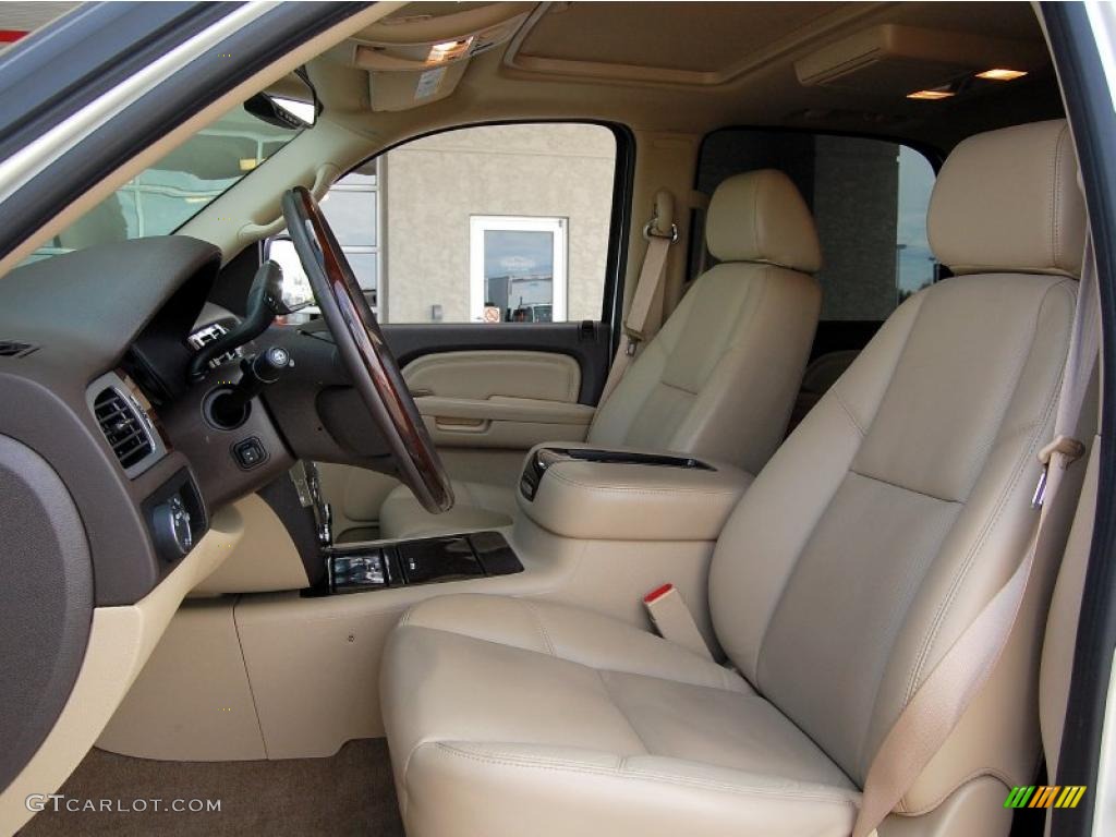 2009 Yukon Denali AWD - White Diamond Tricoat / Cocoa/Light Cashmere photo #21