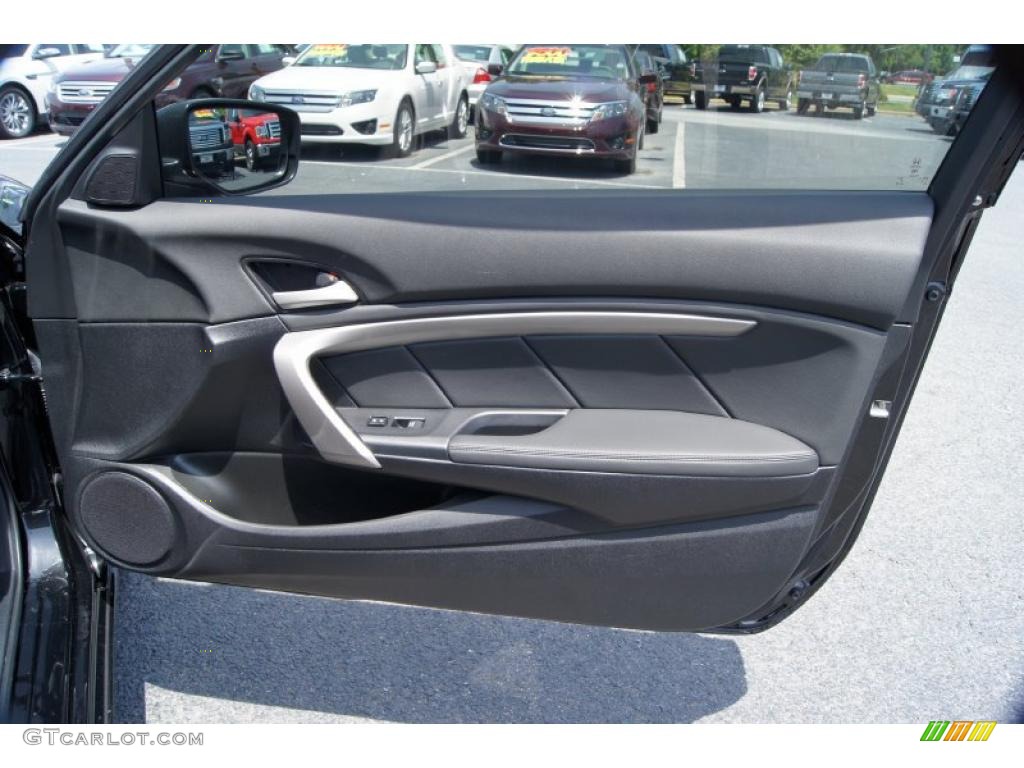 2010 Honda Accord EX-L V6 Coupe Black Door Panel Photo #49075472