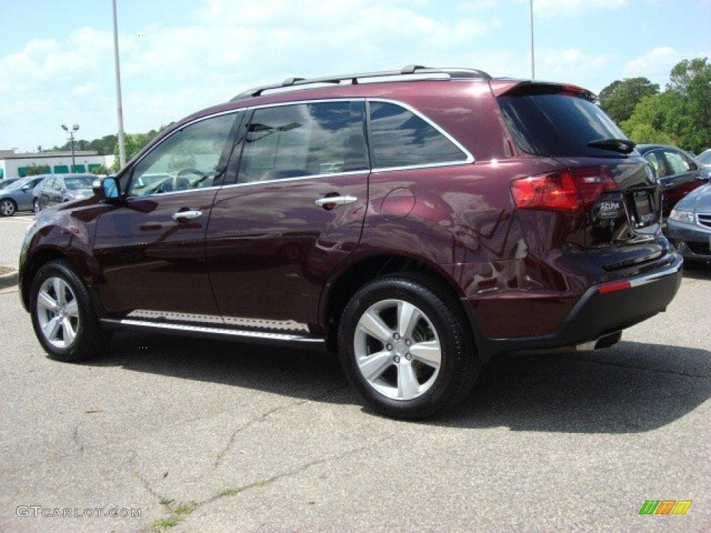 Dark Cherry Pearl 2010 Acura MDX Technology Exterior Photo #49076159