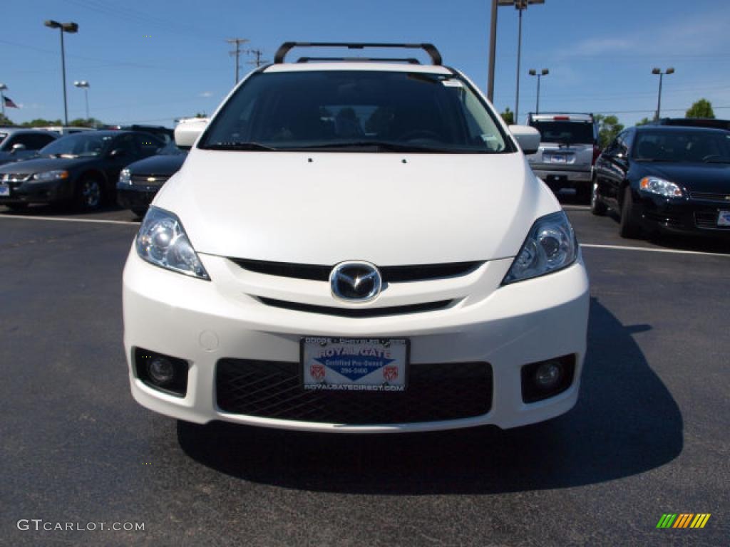 2007 MAZDA5 Sport - Whitewater Pearl Mica / Black photo #8