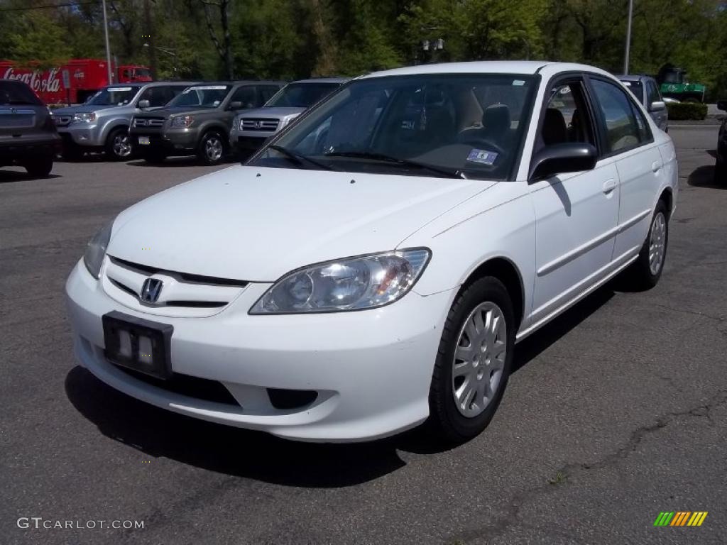 2004 Civic LX Sedan - Taffeta White / Ivory Beige photo #4