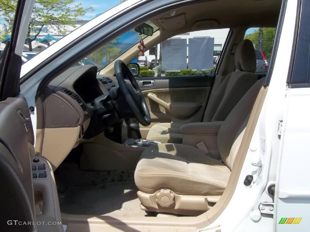 2004 Civic LX Sedan - Taffeta White / Ivory Beige photo #13