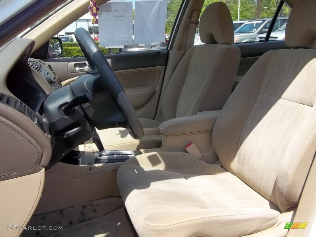 2004 Civic LX Sedan - Taffeta White / Ivory Beige photo #14