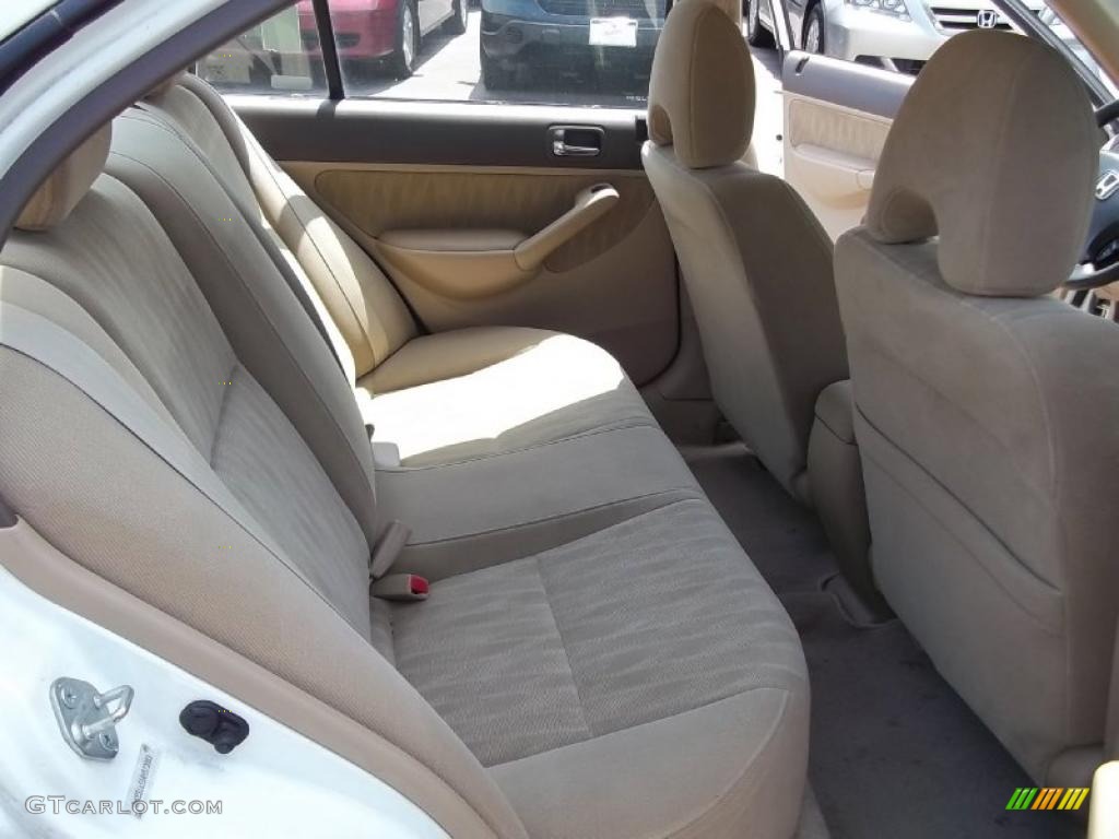 2004 Civic LX Sedan - Taffeta White / Ivory Beige photo #16