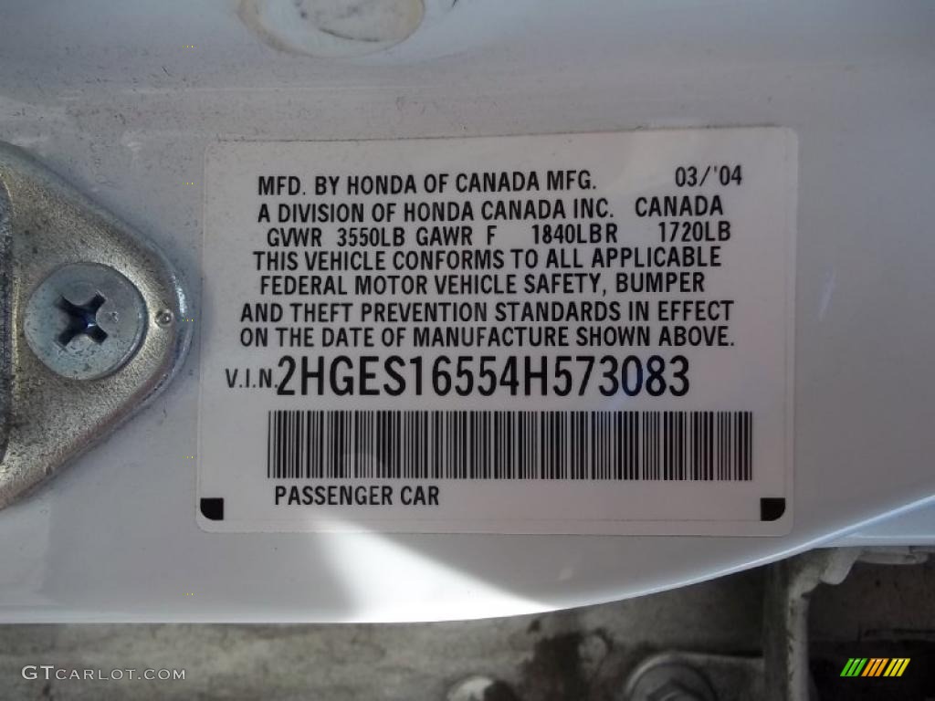 2004 Civic LX Sedan - Taffeta White / Ivory Beige photo #25