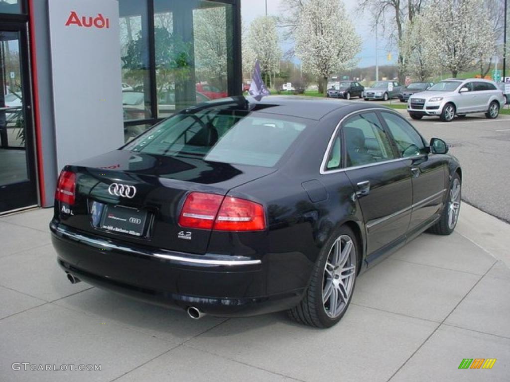 Phantom Black Pearl Effect 2008 Audi A8 L 4.2 quattro Exterior Photo #49078991