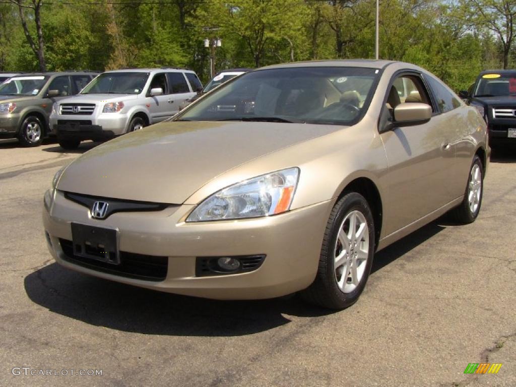 2003 Accord EX V6 Coupe - Desert Mist Metallic / Ivory photo #4