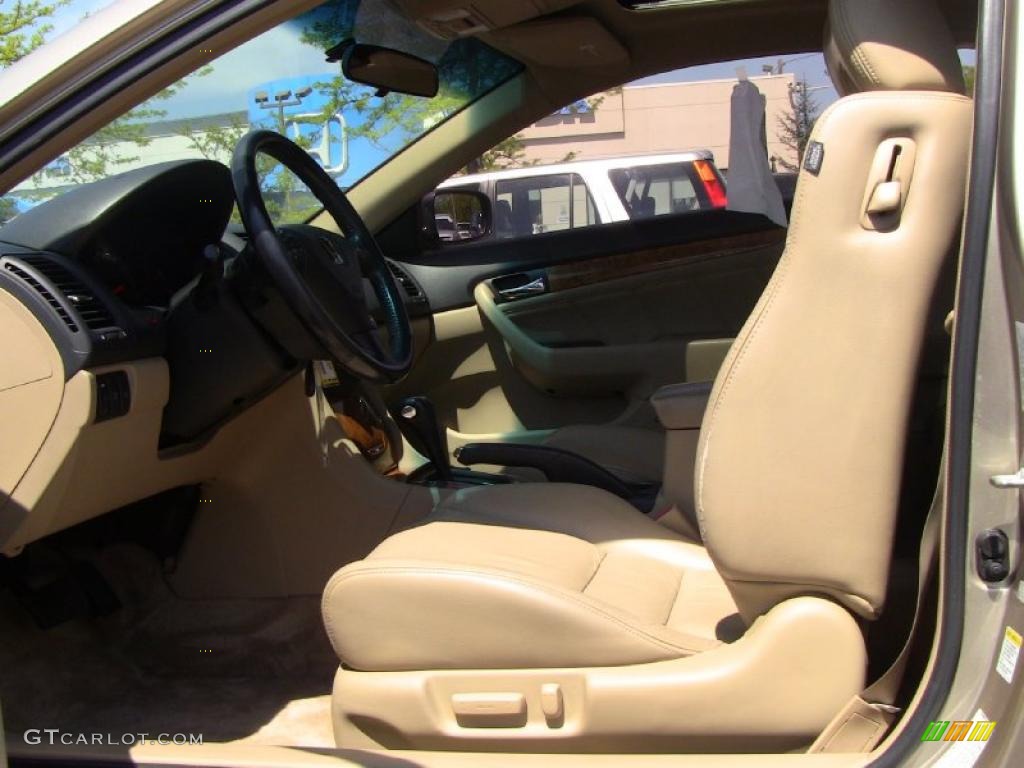 2003 Accord EX V6 Coupe - Desert Mist Metallic / Ivory photo #15