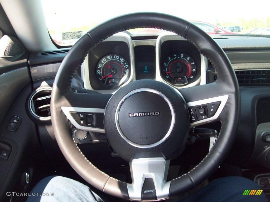 2010 Chevrolet Camaro SS/RS Coupe Gray Steering Wheel Photo #49079852