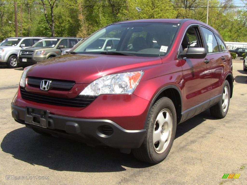 2007 CR-V LX 4WD - Tango Red Pearl / Gray photo #4