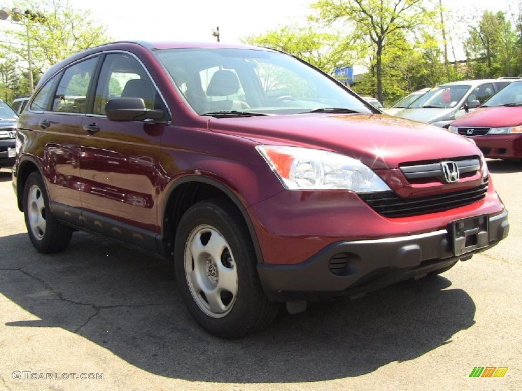 2007 CR-V LX 4WD - Tango Red Pearl / Gray photo #6