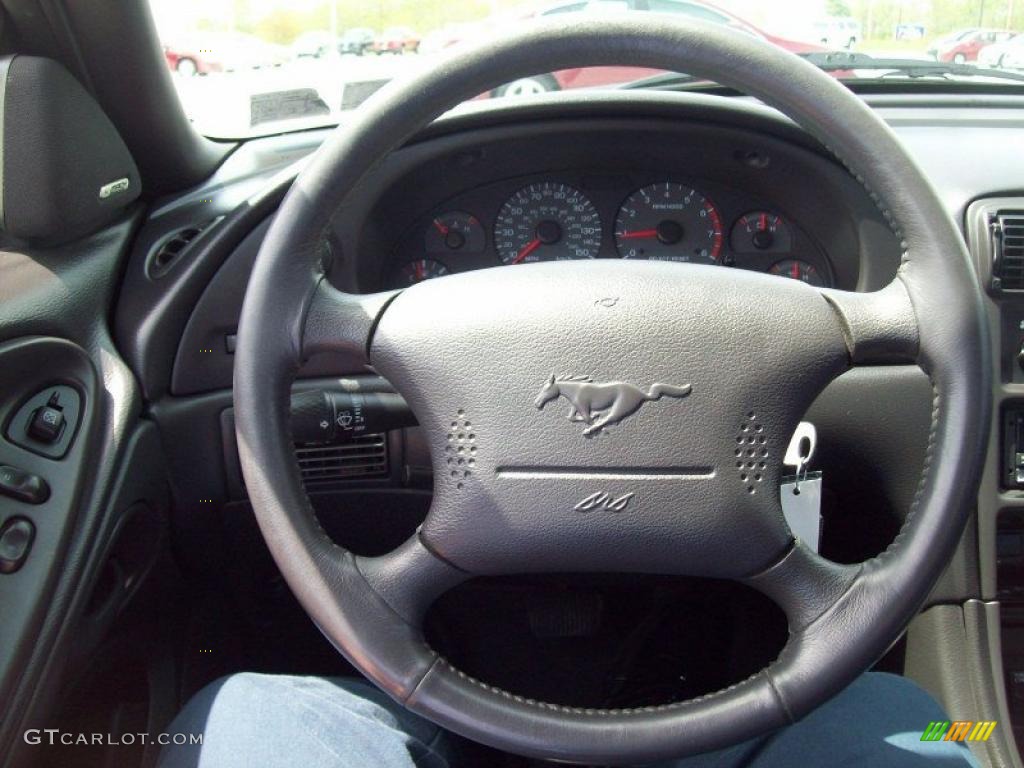 2000 Ford Mustang GT Coupe Dark Charcoal Steering Wheel Photo #49081238