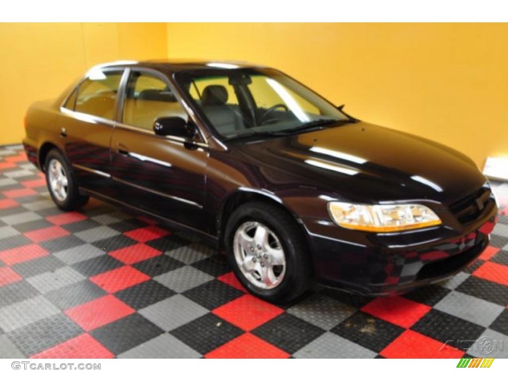 1998 Accord EX V6 Sedan - Black Currant Pearl / Ivory photo #1