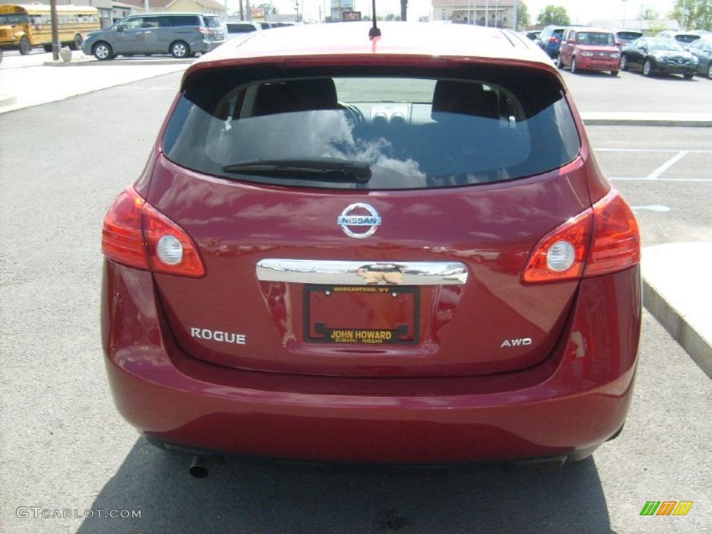 2011 Rogue S AWD - Cayenne Red / Black photo #8