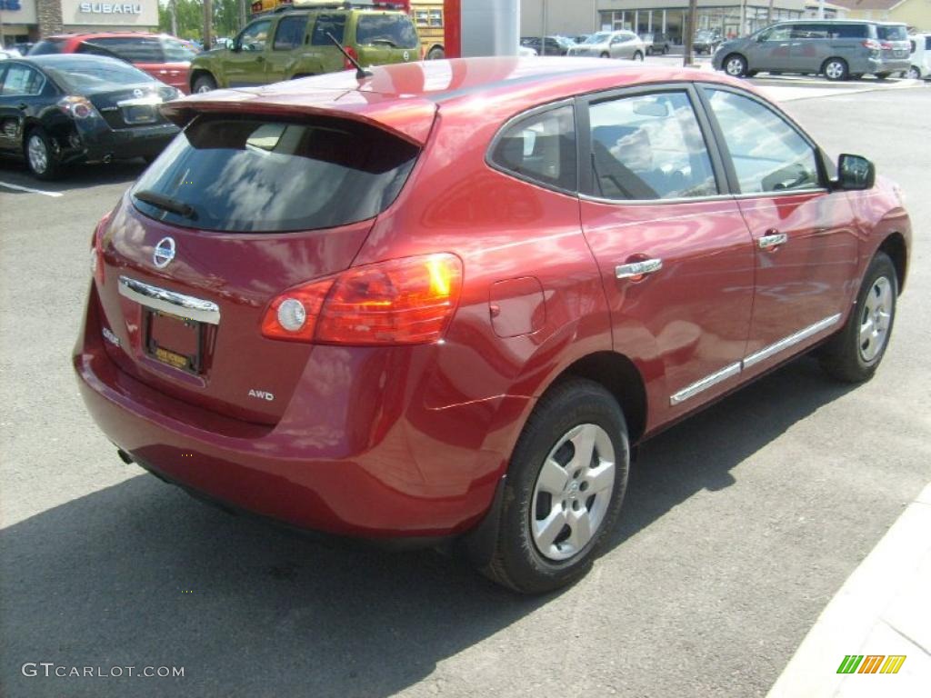 2011 Rogue S AWD - Cayenne Red / Black photo #9