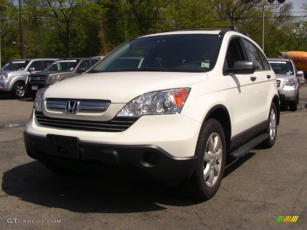 2009 CR-V EX 4WD - Taffeta White / Gray photo #4